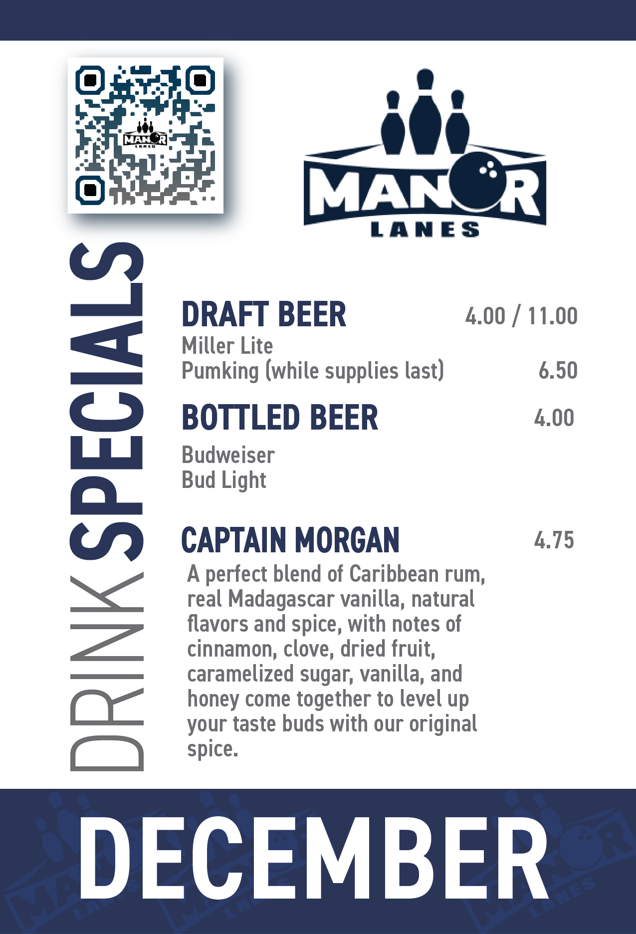 Drink Specials Dec 2025